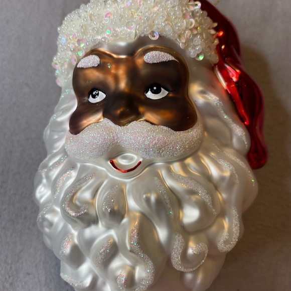 Black Santa Real Genuine Glass Blown Christmas Tree Ornament and FREE $15 GIft! - Picture 2 of 11